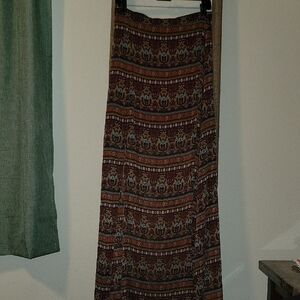 Gianni Bini Bohemian Patterned Skirt - Brown Size- M